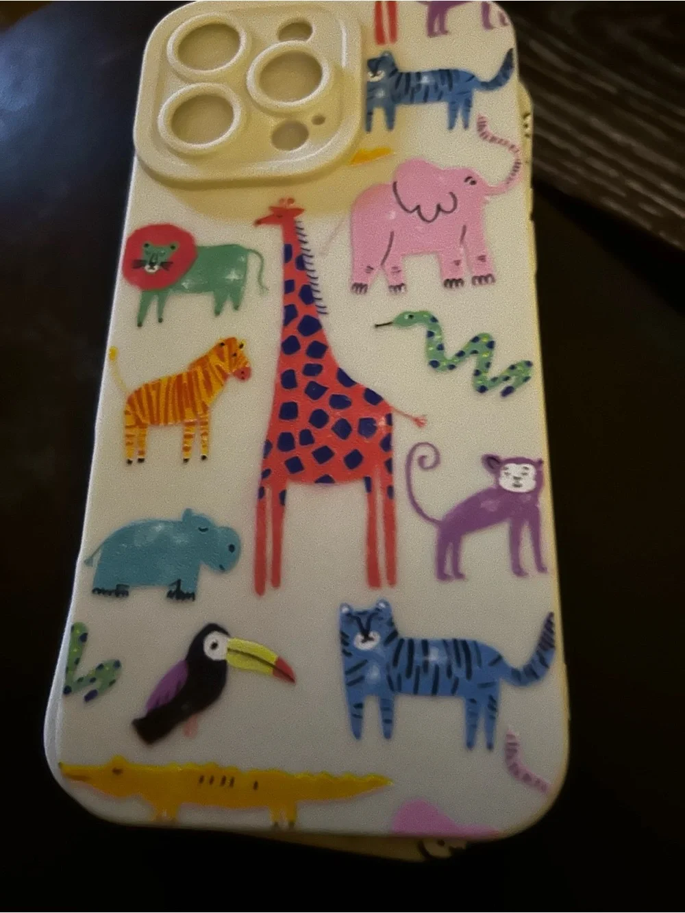 iPhone 16 Pro Max Case Soft Flexible TPU Dinosaur Safari, Animal Print
